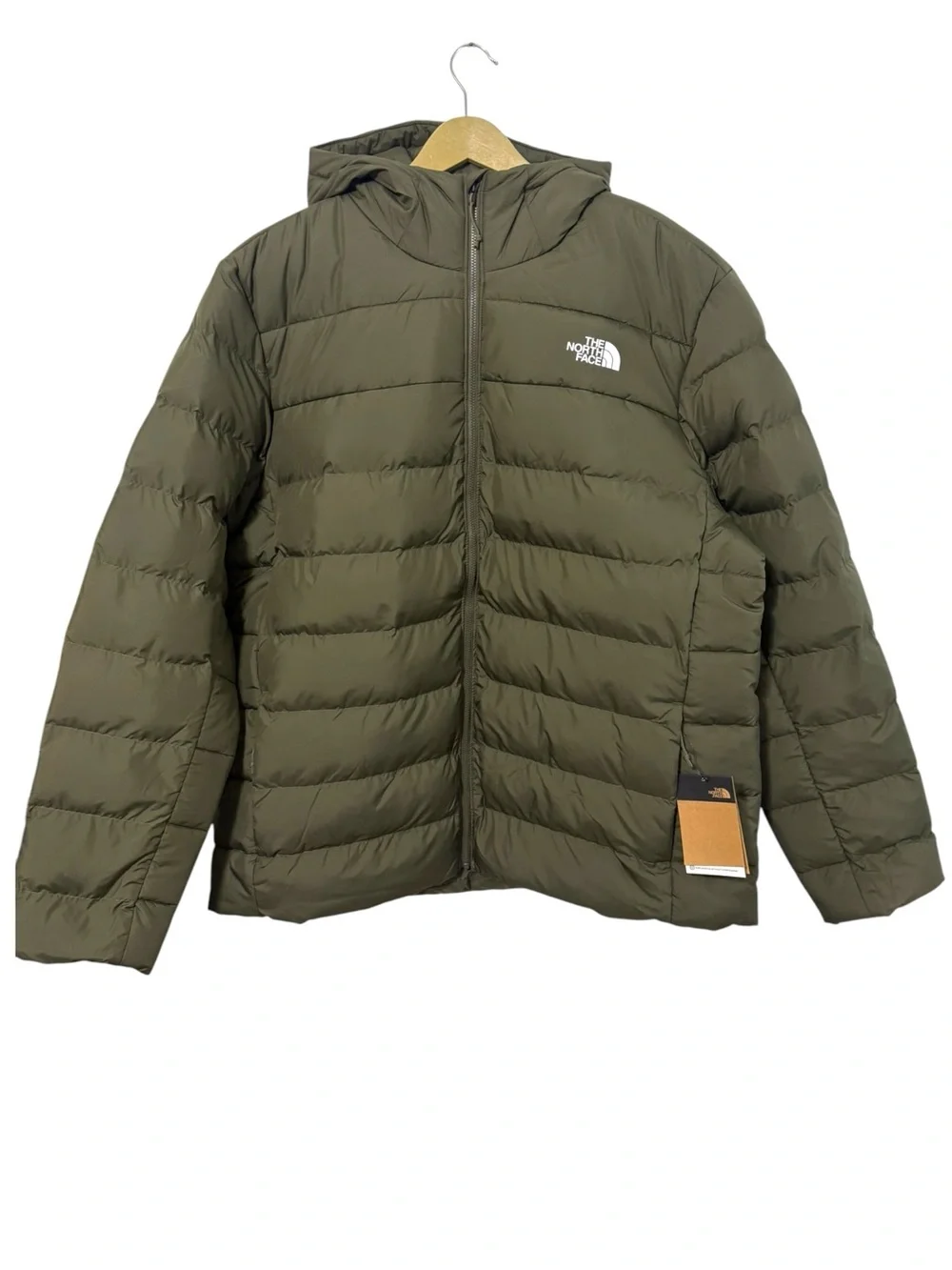 NEW The North Face Men’s XXL Taupe Green Aconcagua 3 Hoodie Down Puffer Jacket